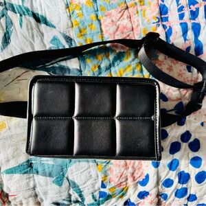 Black Quilted Fanny Pack Bag